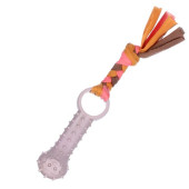 Играчка за кучета Flamingo TOY PUPPY TPR BUNTY TAUPE въже за дърпане с гумен кокал